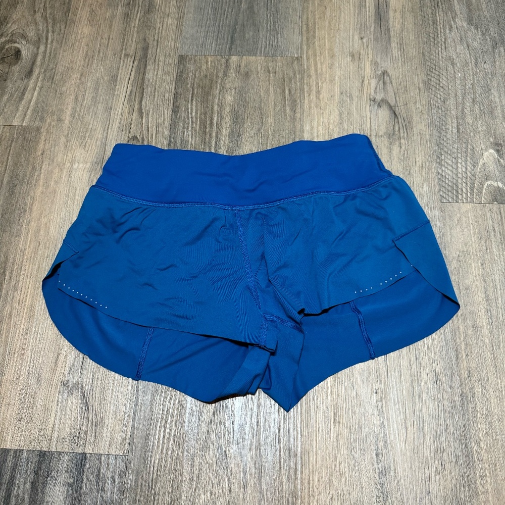 Lululemon Fast And Free Shorts Size 6 Blue